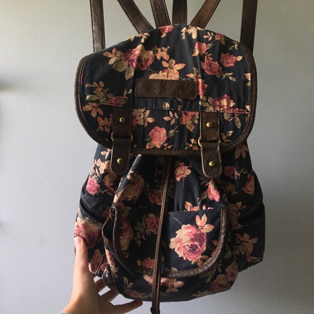 Cute flower backpack.